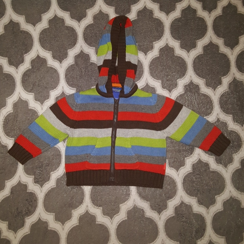 Baby boy colorful zip up jacket size 9 months